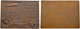 Thematische Medaillen 
 Luftfahrt 
 Einseitige, klippenförmige Bronzemedaille 1929 von Mayer und Wilhelm, auf die Landung des &quot;LZ 127&quot; in ...