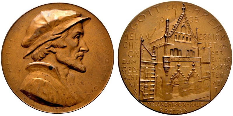 Thematische Medaillen 
 Personenmedaillen 
 Melanchthon, Philipp *1497 in Bret...