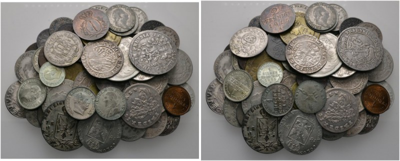 Lots altdeutscher Münzen und Medaillen 
 Ca. 60 Stücke: BRANDENBURG-PREUSSEN . ...