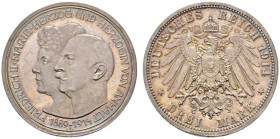 Deutsche Münzen und Medaillen ab 1871 
 Silbermünzen des Kaiserreiches 
 Anhalt. Friedrich II. 1904-1918 
 3 Mark 1914 A. Silberhochzeit. J. 24. fe...