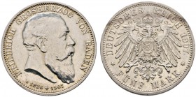 Deutsche Münzen und Medaillen ab 1871 
 Silbermünzen des Kaiserreiches 
 Baden. Friedrich I. 1852-1907 
 5 Mark 1907. Auf seinen Tod. J. 37. vorzüg...
