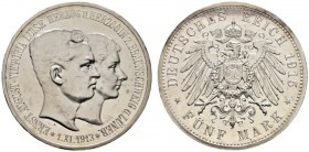 Deutsche Münzen und Medaillen ab 1871 
 Silbermünzen des Kaiserreiches 
 Braunschweig. Ernst August 1913-1916 
 5 Mark 1915 A. Regierungsantritt. M...