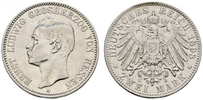 Deutsche Münzen und Medaillen ab 1871 
 Silbermünzen des Kaiserreiches 
 Hesse...