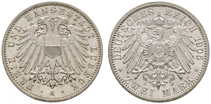 Deutsche Münzen und Medaillen ab 1871 
 Silbermünzen des Kaiserreiches 
 Lippe...