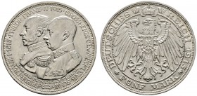 Deutsche Münzen und Medaillen ab 1871 
 Silbermünzen des Kaiserreiches 
 Lippe. Friedrich Franz IV. 1897-1918 
 5 Mark 1915 A. Hundertjahrfeier des...