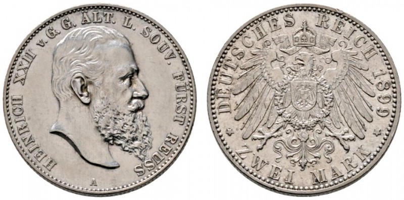 Deutsche Münzen und Medaillen ab 1871 
 Silbermünzen des Kaiserreiches 
 Reuß-...