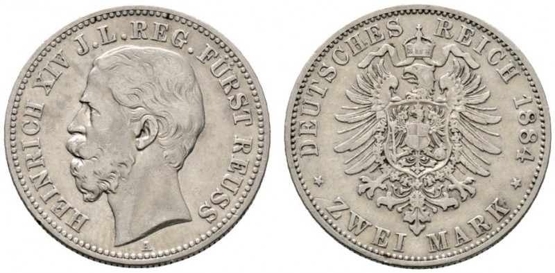 Deutsche Münzen und Medaillen ab 1871 
 Silbermünzen des Kaiserreiches 
 Reuß-...