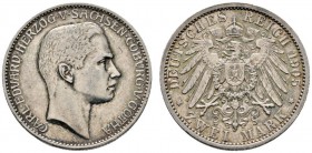 Deutsche Münzen und Medaillen ab 1871 
 Silbermünzen des Kaiserreiches 
 Sachsen-Coburg-Gotha. Carl Eduard 1900-1918 
 2 Mark 1905 A. Auf die Vollj...
