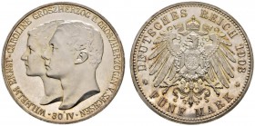 Deutsche Münzen und Medaillen ab 1871 
 Silbermünzen des Kaiserreiches 
 Sachsen-Weimar-Eisenach. Wilhelm Ernst 1901-1918 
 5 Mark 1903 A. Erste Ho...