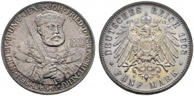 Deutsche Münzen und Medaillen ab 1871 
 Silbermünzen des Kaiserreiches 
 Sachsen-Weimar-Eisenach. Wilhelm Ernst 1901-1918 
 5 Mark 1908. Uni Jena. ...
