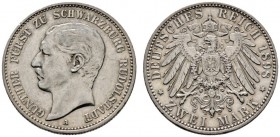 Deutsche Münzen und Medaillen ab 1871 
 Silbermünzen des Kaiserreiches 
 Schwarzburg-Rudolstadt. Günther Victor 1890-1918 
 2 Mark 1898 A. J. 167. ...