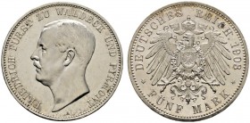 Deutsche Münzen und Medaillen ab 1871 
 Silbermünzen des Kaiserreiches 
 Waldeck u. Pyrmont. Friedrich 1893-1918 
 5 Mark 1903 A. J. 171. seltenes ...