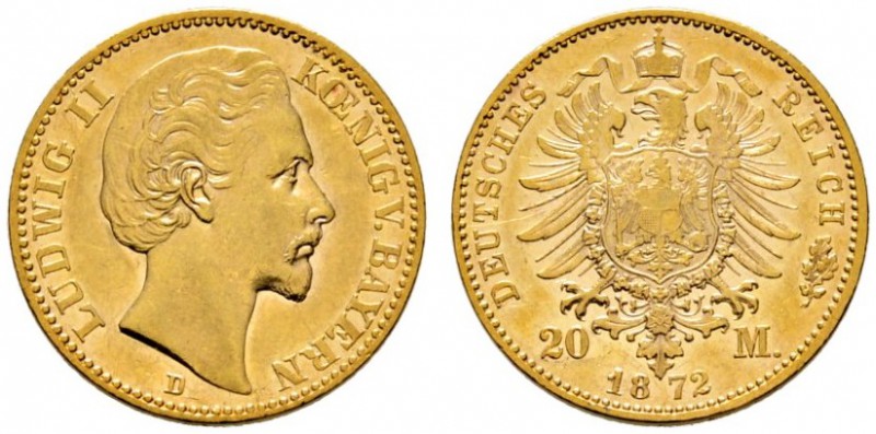 Deutsche Münzen und Medaillen ab 1871 
 Reichsgoldmünzen 
 Bayern. Ludwig II. ...