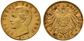 Deutsche Münzen und Medaillen ab 1871 
 Reichsgoldmünzen 
 Bayern. Otto 1886-1913 
 10 Mark 1893 D. J. 199. sehr schön-vorzüglich