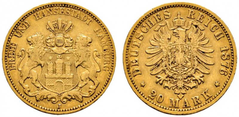 Deutsche Münzen und Medaillen ab 1871 
 Reichsgoldmünzen 
 Hamburg 
 20 Mark ...