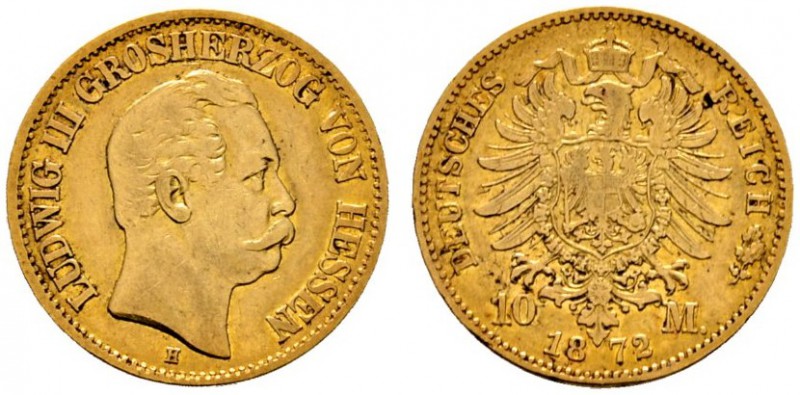 Deutsche Münzen und Medaillen ab 1871 
 Reichsgoldmünzen 
 Hessen. Ludwig III....