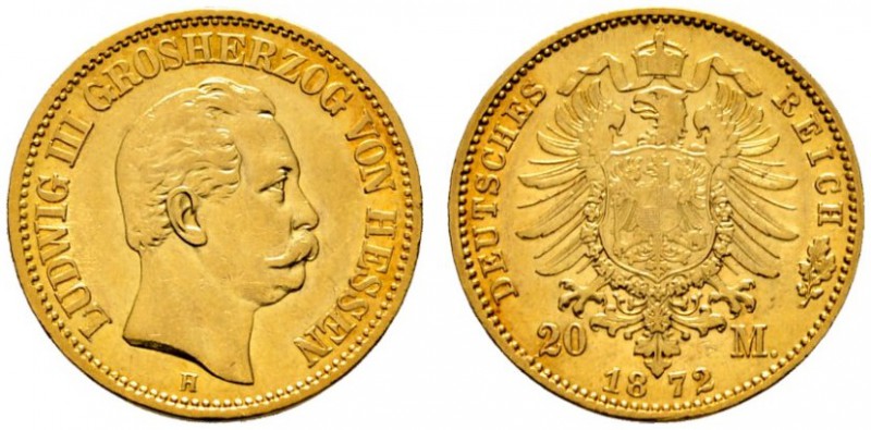 Deutsche Münzen und Medaillen ab 1871 
 Reichsgoldmünzen 
 Hessen. Ludwig III....