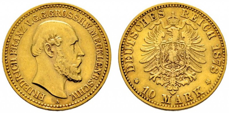 Deutsche Münzen und Medaillen ab 1871 
 Reichsgoldmünzen 
 Mecklenburg-Schweri...