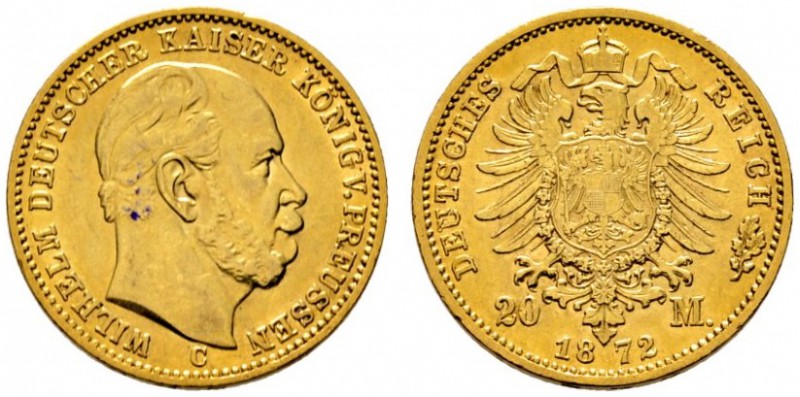 Deutsche Münzen und Medaillen ab 1871 
 Reichsgoldmünzen 
 Preußen. Wilhelm I....