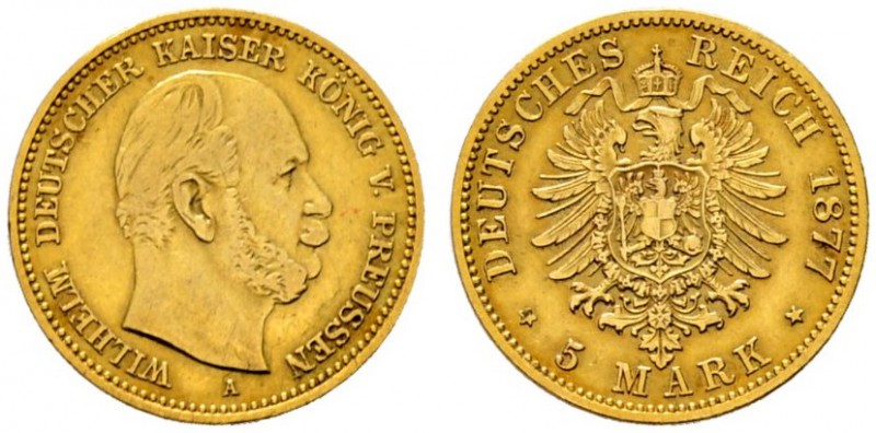 Deutsche Münzen und Medaillen ab 1871 
 Reichsgoldmünzen 
 Preußen. Wilhelm I....