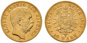 Deutsche Münzen und Medaillen ab 1871 
 Reichsgoldmünzen 
 Sachsen. Johann 1854-1873 
 10 Mark 1875 E. J. 261. sehr schön