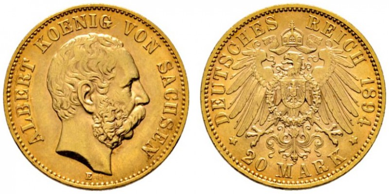 Deutsche Münzen und Medaillen ab 1871 
 Reichsgoldmünzen 
 Sachsen. Johann 185...