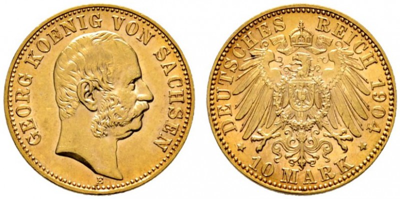 Deutsche Münzen und Medaillen ab 1871 
 Reichsgoldmünzen 
 Sachsen. Georg 1902...