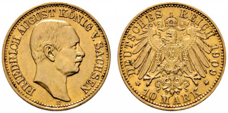 Deutsche Münzen und Medaillen ab 1871 
 Reichsgoldmünzen 
 Sachsen. Friedrich ...