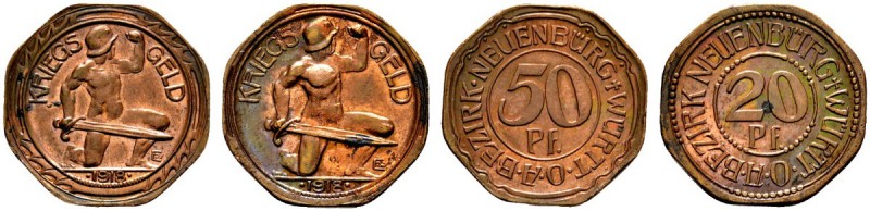 Deutsche Münzen und Medaillen ab 1871 
 Städtenotmünzen 
 Neuenbürg. Lot (2 St...