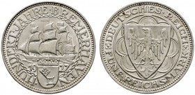 Deutsche Münzen und Medaillen ab 1871 
 Weimarer Republik 
 5 Reichsmark 1927 A. Bremerhaven. J. 326. vorzüglich-prägefrisch