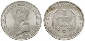 Deutsche Münzen und Medaillen ab 1871 
 Weimarer Republik 
 3 Reichsmark 1927 F. Uni Tübingen. J. 328. fast Stempelglanz