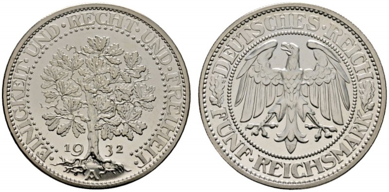 Deutsche Münzen und Medaillen ab 1871 
 Weimarer Republik 
 5 Reichsmark 1932 ...