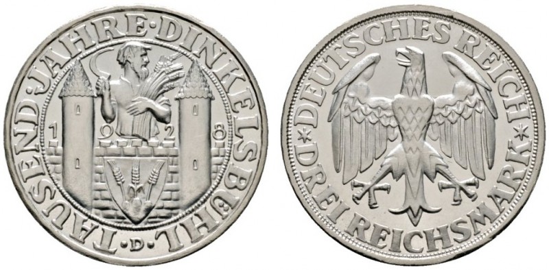 Deutsche Münzen und Medaillen ab 1871 
 Weimarer Republik 
 3 Reichsmark 1928 ...