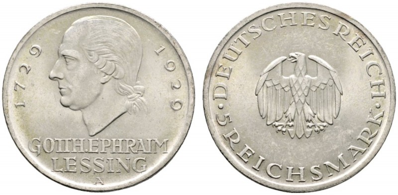 Deutsche Münzen und Medaillen ab 1871 
 Weimarer Republik 
 5 Reichsmark 1929 ...