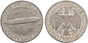 Deutsche Münzen und Medaillen ab 1871 
 Weimarer Republik 
 5 Reichsmark 1930 F. Zeppelin. J. 343. leichte Tönung, winzige Randfehler, Polierte Plat...