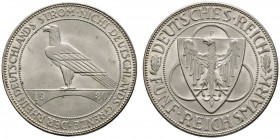 Deutsche Münzen und Medaillen ab 1871 
 Weimarer Republik 
 5 Reichsmark 1930 F. Rheinlandräumung. J. 346. prägefrisch