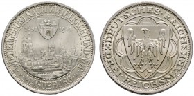 Deutsche Münzen und Medaillen ab 1871 
 Weimarer Republik 
 3 Reichsmark 1931 A. Magdeburg. J. 347. prägefrisch