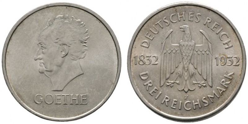 Deutsche Münzen und Medaillen ab 1871 
 Weimarer Republik 
 3 Reichsmark 1932 ...