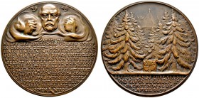 Deutsche Münzen und Medaillen ab 1871 
 Weimarer Republik 
 Große Bronzegußmedaille 1919 von K. Goetz, auf die Schande des Versailler Friedensvertra...
