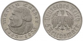 Deutsche Münzen und Medaillen ab 1871 
 Drittes Reich 
 5 Reichsmark 1933 F. Luther. J. 353. winzige Kratzer, Polierte Platte