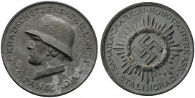 Deutsche Münzen und Medaillen ab 1871 
 Drittes Reich 
 Medaille aus Kriegsmetall, sogen. Stalingradmedaille o.J. (1943) unsigniert (gefertigt von D...