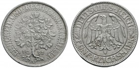 Deutsche Münzen und Medaillen ab 1871 
 Münzproben des Deutschen Reiches 
 5 Reichsmark-Probe 1932 A. Eichbaum. Eisen-Chrom-Mangan (Chromstahl). Gla...