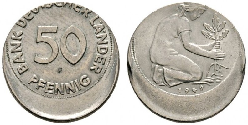 Deutsche Münzen und Medaillen ab 1871 
 Bank Deutscher Länder 
 50 Pfennig 194...