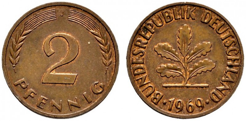 Deutsche Münzen und Medaillen ab 1871 
 Bundesrepublik Deutschland 
 2 Pfennig...
