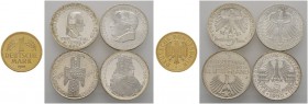 Deutsche Münzen und Medaillen ab 1871 
 Bundesrepublik Deutschland 
 Komplette Sammlung (105 Stücke) der BRD-Gedenkmünzen zu 5 DM (43 Stücke. German...