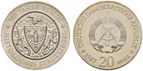 Deutsche Münzen und Medaillen ab 1871 
 Deutsche Demokratische Republik 
 20 Mark 1987. Stadtsiegel Berlin. J. 1617. Stempelglanz