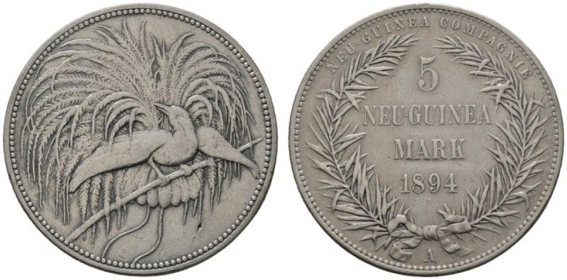 Deutsche Münzen und Medaillen ab 1871 
 Nebengebiete / Deutsch-Neuguinea 
 5 N...