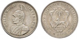 Deutsche Münzen und Medaillen ab 1871 
 Deutsch-Ostafrika 
 1/4 Rupie 1891. J. 711. vorzüglich