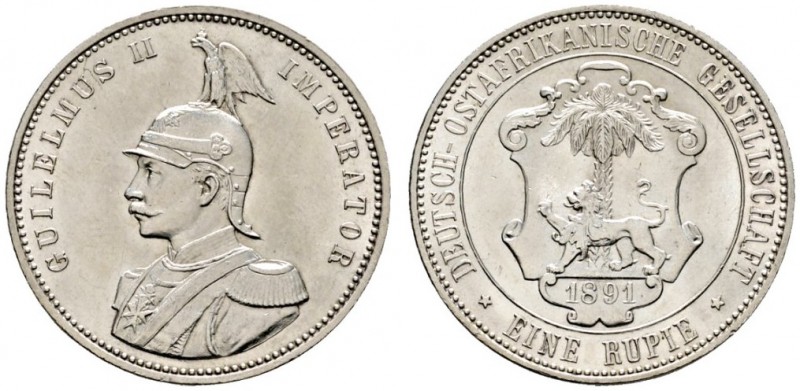 Deutsche Münzen und Medaillen ab 1871 
 Deutsch-Ostafrika 
 Rupie 1891. J. 713...