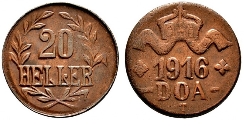 Deutsche Münzen und Medaillen ab 1871 
 Deutsch-Ostafrika 
 20 Heller 1916 -Ta...
